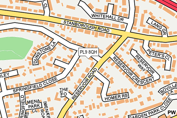 PL9 8QH map - OS OpenMap – Local (Ordnance Survey)