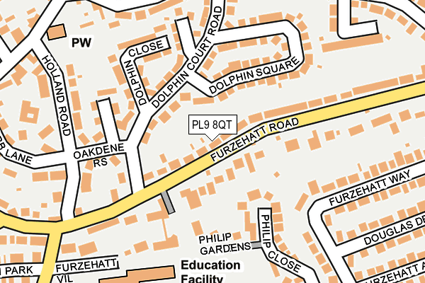 PL9 8QT map - OS OpenMap – Local (Ordnance Survey)