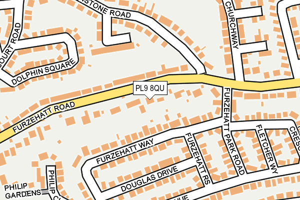 PL9 8QU map - OS OpenMap – Local (Ordnance Survey)