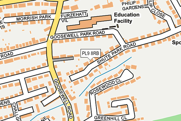PL9 8RB map - OS OpenMap – Local (Ordnance Survey)