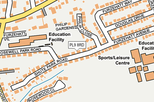 PL9 8RD map - OS OpenMap – Local (Ordnance Survey)