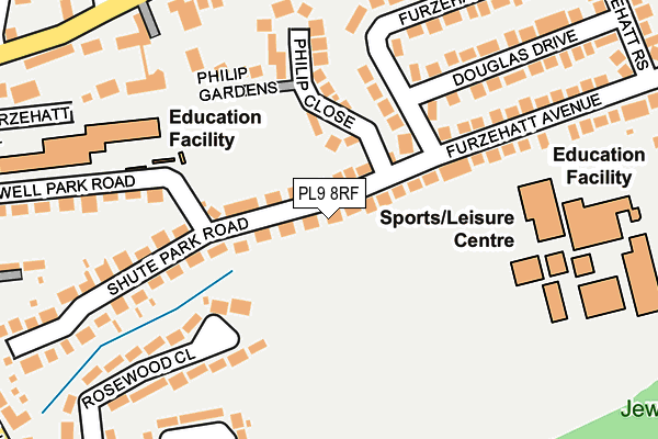 PL9 8RF map - OS OpenMap – Local (Ordnance Survey)