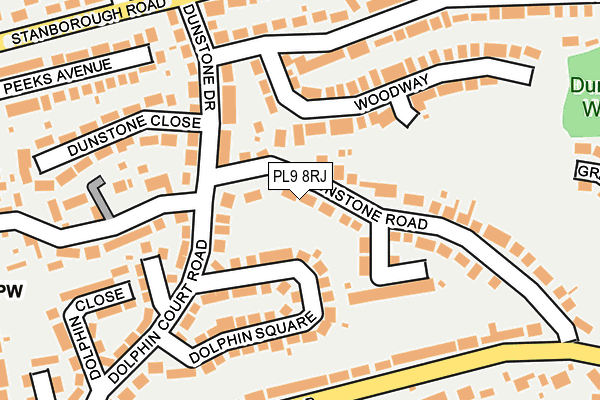 PL9 8RJ map - OS OpenMap – Local (Ordnance Survey)