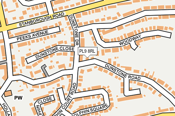 PL9 8RL map - OS OpenMap – Local (Ordnance Survey)