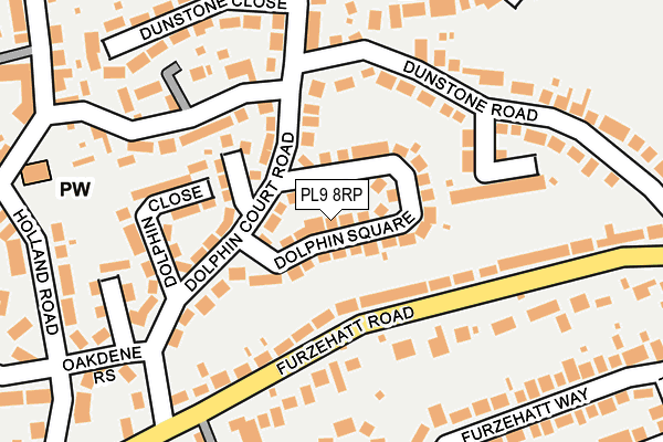 PL9 8RP map - OS OpenMap – Local (Ordnance Survey)