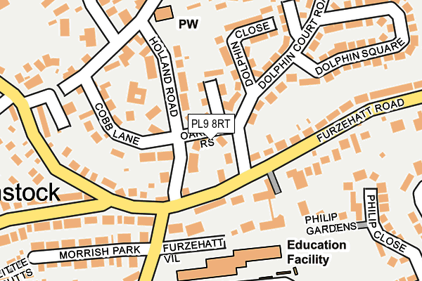 PL9 8RT map - OS OpenMap – Local (Ordnance Survey)