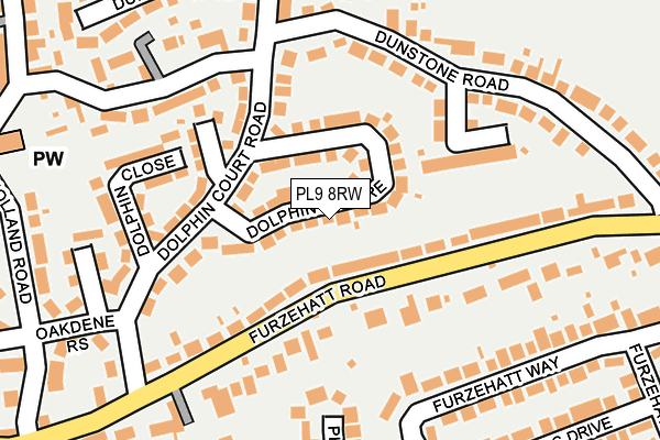 PL9 8RW map - OS OpenMap – Local (Ordnance Survey)