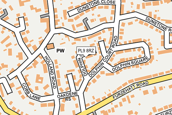 PL9 8RZ map - OS OpenMap – Local (Ordnance Survey)