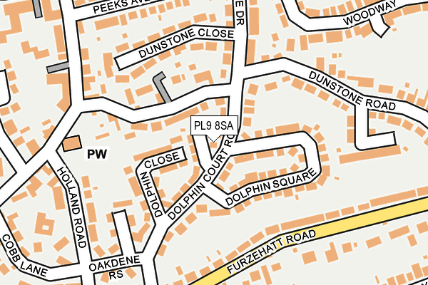 PL9 8SA map - OS OpenMap – Local (Ordnance Survey)