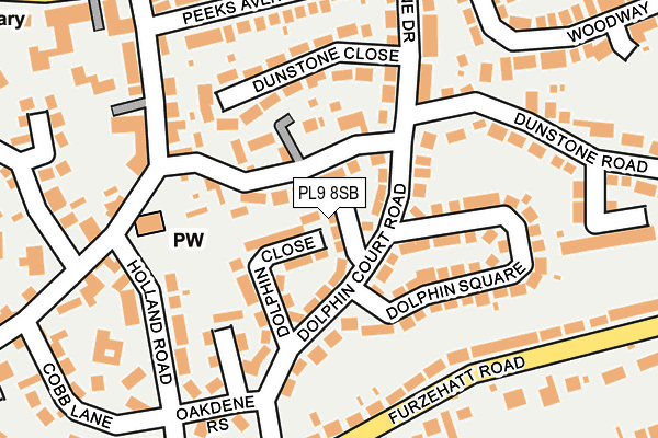 PL9 8SB map - OS OpenMap – Local (Ordnance Survey)