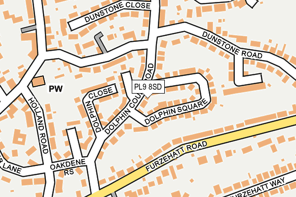 PL9 8SD map - OS OpenMap – Local (Ordnance Survey)