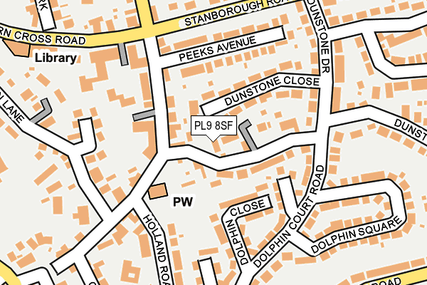 PL9 8SF map - OS OpenMap – Local (Ordnance Survey)