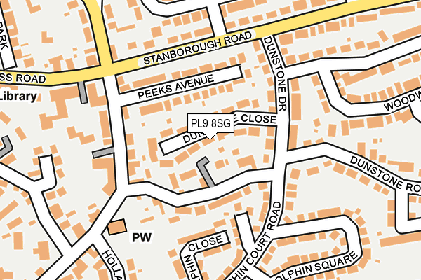 PL9 8SG map - OS OpenMap – Local (Ordnance Survey)