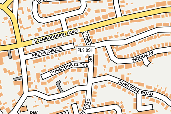 PL9 8SH map - OS OpenMap – Local (Ordnance Survey)