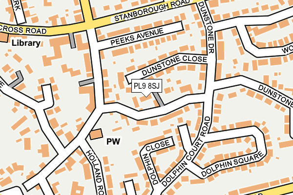 PL9 8SJ map - OS OpenMap – Local (Ordnance Survey)