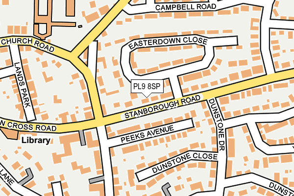 PL9 8SP map - OS OpenMap – Local (Ordnance Survey)