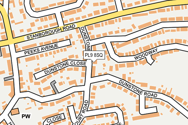 PL9 8SQ map - OS OpenMap – Local (Ordnance Survey)