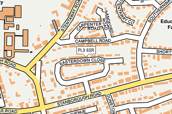 PL9 8SR map - OS OpenMap – Local (Ordnance Survey)