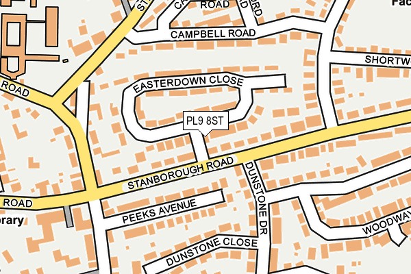 PL9 8ST map - OS OpenMap – Local (Ordnance Survey)