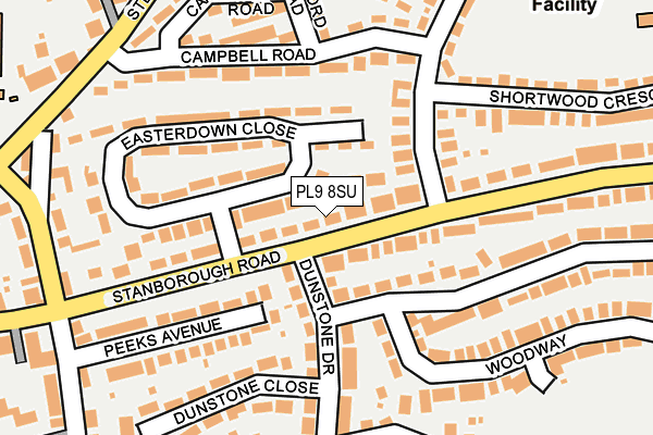 PL9 8SU map - OS OpenMap – Local (Ordnance Survey)