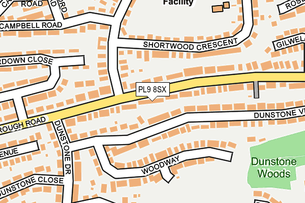 PL9 8SX map - OS OpenMap – Local (Ordnance Survey)