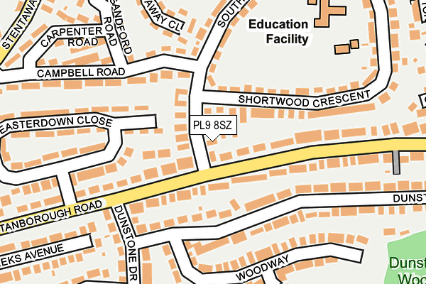 PL9 8SZ map - OS OpenMap – Local (Ordnance Survey)