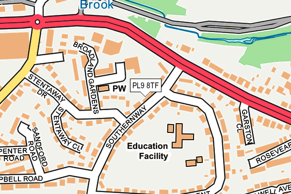 PL9 8TF map - OS OpenMap – Local (Ordnance Survey)