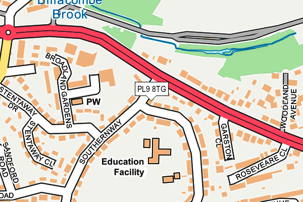 PL9 8TG map - OS OpenMap – Local (Ordnance Survey)