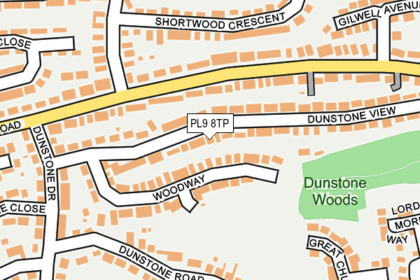 PL9 8TP map - OS OpenMap – Local (Ordnance Survey)