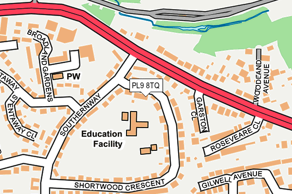 PL9 8TQ map - OS OpenMap – Local (Ordnance Survey)