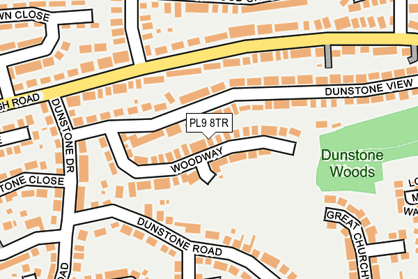 PL9 8TR map - OS OpenMap – Local (Ordnance Survey)