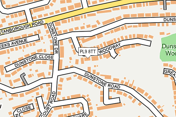 PL9 8TT map - OS OpenMap – Local (Ordnance Survey)