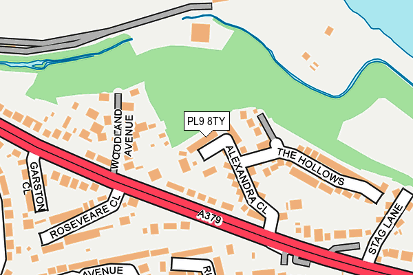 PL9 8TY map - OS OpenMap – Local (Ordnance Survey)