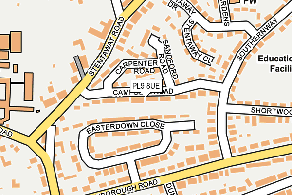 PL9 8UE map - OS OpenMap – Local (Ordnance Survey)