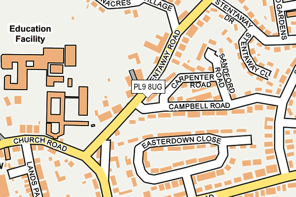 PL9 8UG map - OS OpenMap – Local (Ordnance Survey)