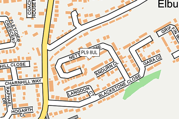 PL9 8UL map - OS OpenMap – Local (Ordnance Survey)