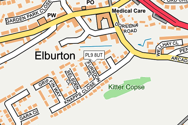 PL9 8UT map - OS OpenMap – Local (Ordnance Survey)