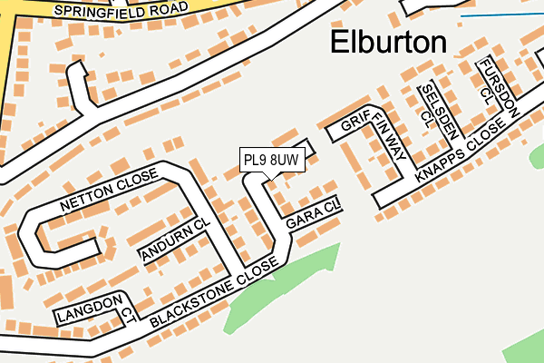 PL9 8UW map - OS OpenMap – Local (Ordnance Survey)