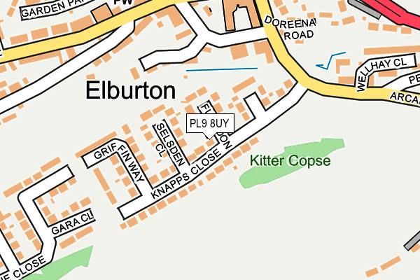 PL9 8UY map - OS OpenMap – Local (Ordnance Survey)