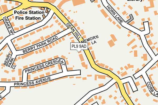 PL9 9AD map - OS OpenMap – Local (Ordnance Survey)