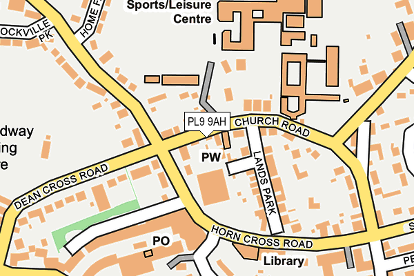 PL9 9AH map - OS OpenMap – Local (Ordnance Survey)
