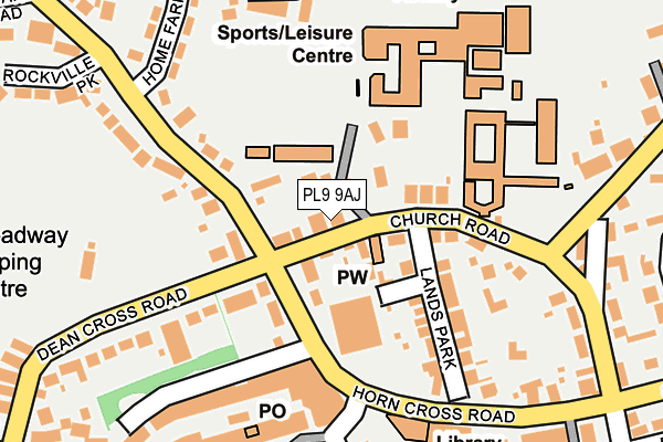 PL9 9AJ map - OS OpenMap – Local (Ordnance Survey)