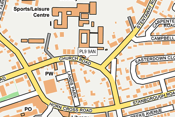 PL9 9AN map - OS OpenMap – Local (Ordnance Survey)