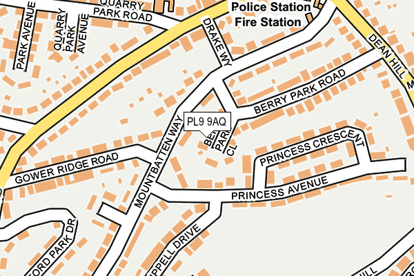 PL9 9AQ map - OS OpenMap – Local (Ordnance Survey)