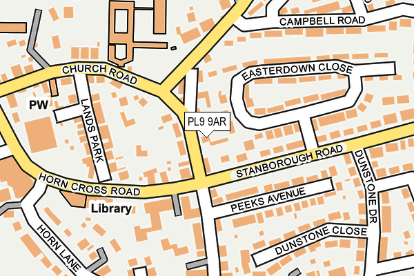 PL9 9AR map - OS OpenMap – Local (Ordnance Survey)