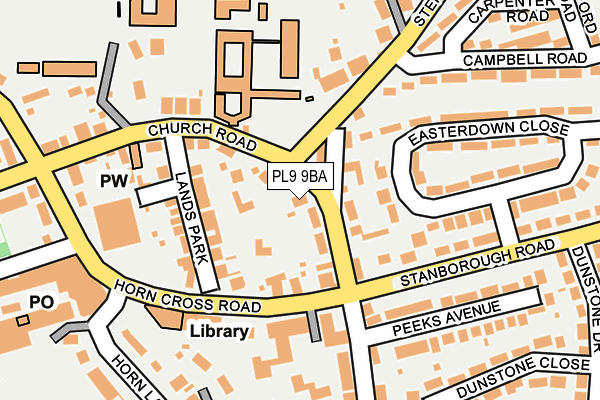 PL9 9BA map - OS OpenMap – Local (Ordnance Survey)