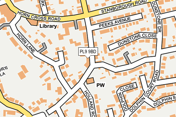 PL9 9BD map - OS OpenMap – Local (Ordnance Survey)