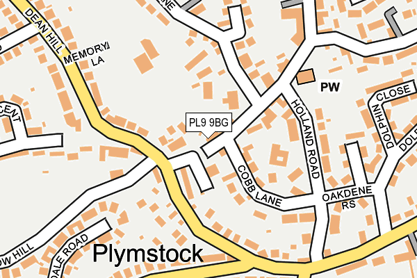 PL9 9BG map - OS OpenMap – Local (Ordnance Survey)