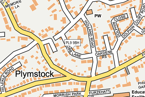 PL9 9BH map - OS OpenMap – Local (Ordnance Survey)