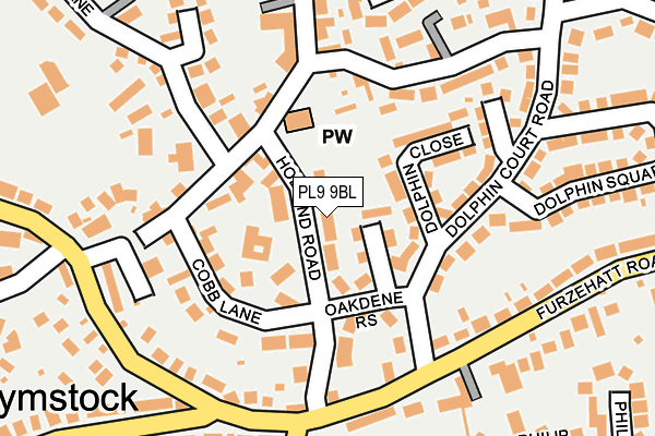 PL9 9BL map - OS OpenMap – Local (Ordnance Survey)